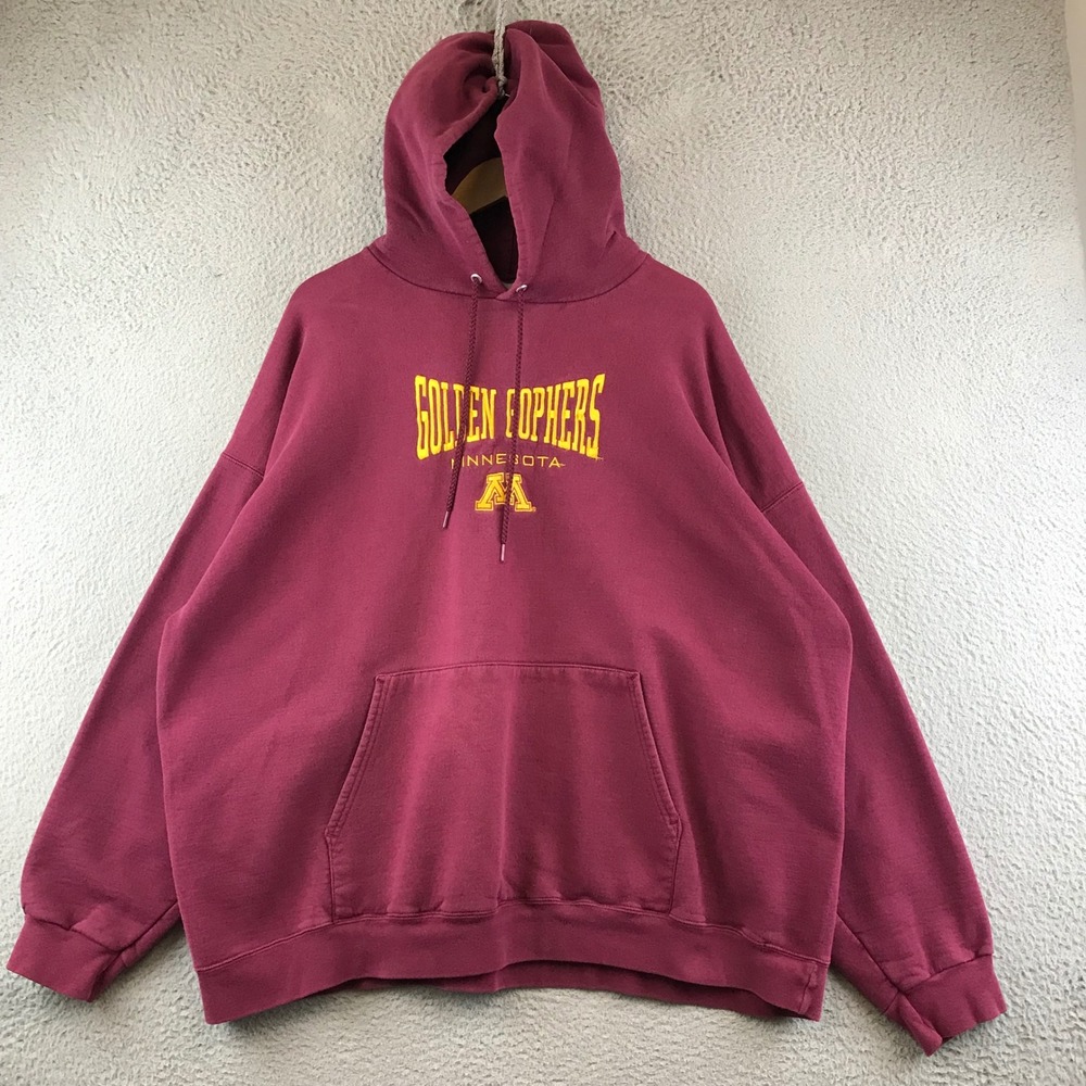 Vintage Minnesota Golden Gophers Hoodie 2XL TSI Sportswear Maroon Pullover